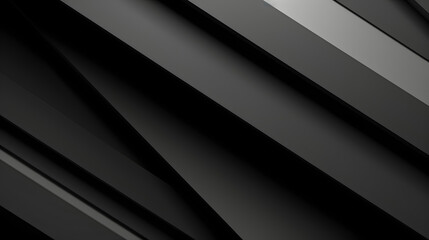 Wall Mural - Black white dark gray abstract modern background. Geometric shape. Diagonal line stripe angle. Generative AI.