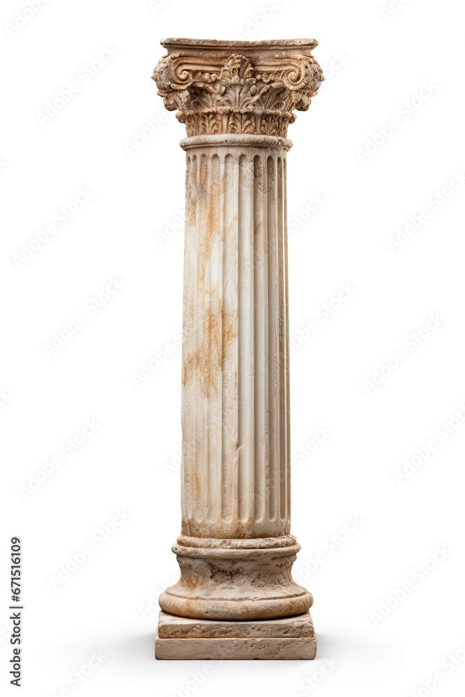 Ancient column or pillar. Ionic, Doric and Corinthian style ...