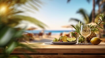 beach with palm trees