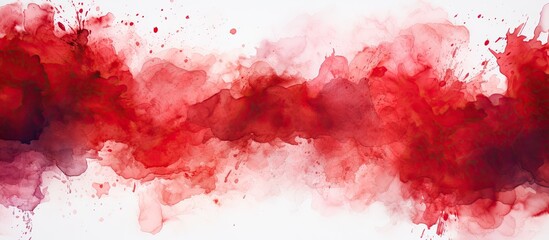 Canvas Print - watercolor background in red