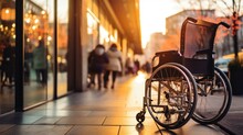 Wheelchair On A Sidewalk