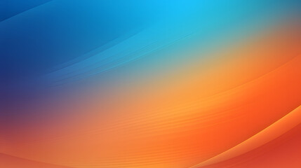 Wall Mural - Orange blue vibrant color gradient background, grainy texture effect, web banner design. Generative AI.