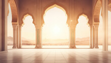 Beautiful Arab Arch With Blur, Ramadan Concept