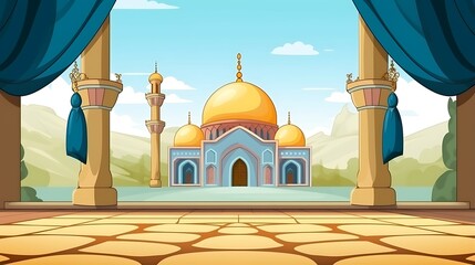 Poster - cartoon great big mosque