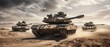Main Battle Tanks in Desert Military Operation