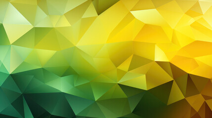 Wall Mural - Low Poly Triangle Mosaic in Lush Green