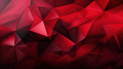 Sticker - Low Poly Triangle Mosaic in Ruby