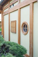 Wall Mural - closeup of traditional wooden Japanese house