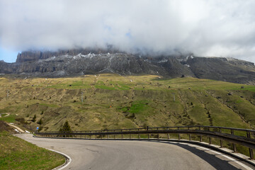 Wall Mural - road in dolomite alps italy