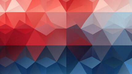 Sticker - Low Poly Triangle Mosaic in Vivid Scarlet