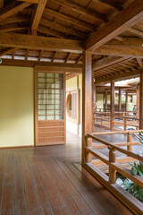 Wall Mural - closeup of traditional wooden Japanese house