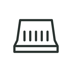 Poster - Plastic road barrier isolated icon, water (sand) ballastable barrier vector icon with editable stroke