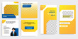Social media carousel post banner layout in gradient yellow color background. For tips podcast, motivation, self-development, product, ads, influencer, microblog, sharing knowledge template