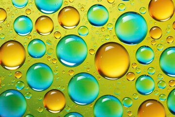 Poster - Colourful wallpaper with water drops