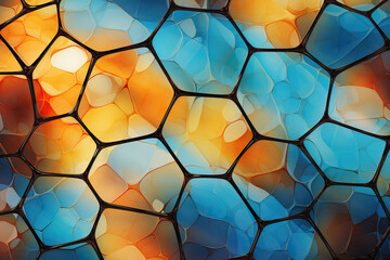 Poster - Colourful patterned wallpaper