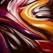 Melted colorful chocolate wallpaper - ai generative