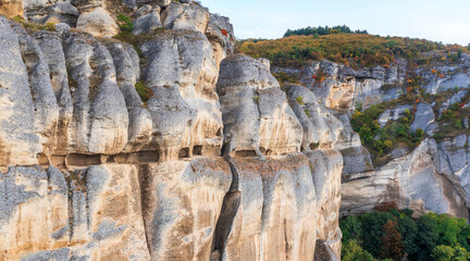 Wall Mural - The stone cells in the ancient rocks near Madara, Bulgaria