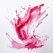 Colorful splashes of colors on a white background. Generative AI