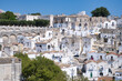 View of the old town of Monte Sant Angelo, on the Gargano mountains in the Puglia region of Italy