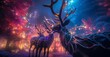 Christmas holiday background decorative xmas design celebration deer art animal magic reindeer winter
