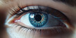 close-up on a blue eye