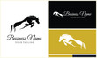 horse and foal logo template