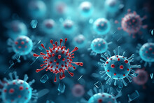 Ilustración De Virus, Bacterias Y Células