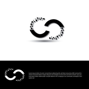 Minimal elegant monogram art logo. Outstanding professional trendy awesome artistic C c  initial based Alphabet icon logo. Premium Business logo White color on black background 