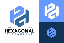 Hexagonal Letter P And D Monogram Logo Design Vector Symbol Icon Illustration