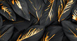 Black leaves with a golden edge