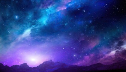 Wall Mural - space background with realistic nebula and shining stars. colorful cosmos with stardust and milky wa