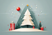 Simple Christmas Logo, Simple Christmas Illustration, Simple Christmas Emoji(Generative Ai)
