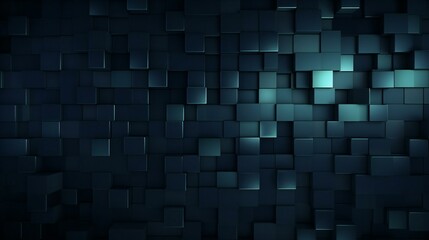 Wall Mural - 3d abstract blue background with cubes