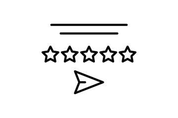 Poster - feedback chat icon. Icon related to Feedback and Review. suitable for web site, app, user interfaces, printable etc. Line icon style. Simple vector design editable