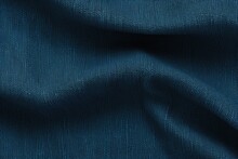 A Detailed Close-up View Of A Dark Blue Fabric. This Image Can Be Used For Various Purposes, Such As Backgrounds, Textures, Or Fashion Design Inspiration
