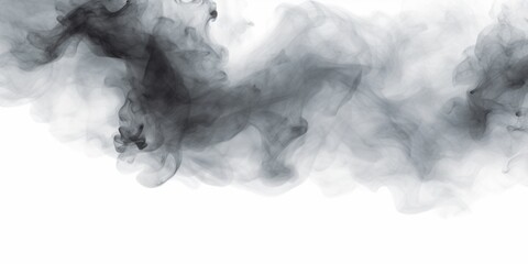 Aufkleber - A black and white photo capturing the ethereal beauty of smoke suspended in the air. This versatile image can be used to add a mysterious and dramatic touch to various projects