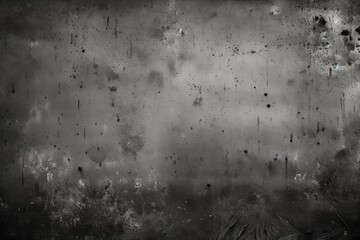 Poster - A black and white photo of a dirty wall. Suitable for backgrounds and texture designs