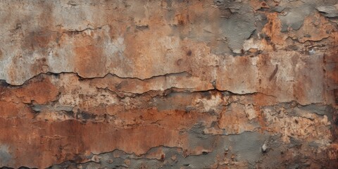 Poster - A detailed view of a wall with peeling paint. This image can be used to depict decay, aging, or neglect in various contexts