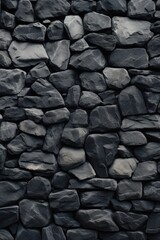 Poster - A black and white photo of a stone wall. Suitable for architectural or design projects