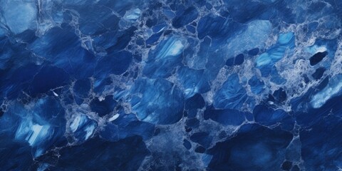 Wall Mural - A detailed close up of a blue marble surface. This image can be used for various design projects or as a background texture.