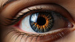 macro closeup of brown eye