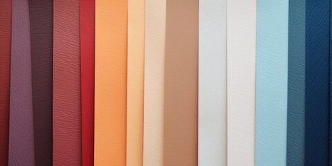 Poster - A close-up view of a bunch of different colored paper. This versatile image can be used for various projects and designs.