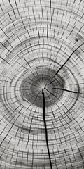 Poster - A monochrome photograph of a tree trunk. Suitable for nature-themed projects and designs.