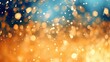 christmas bokeh abstract of sparks falling on the sky, in the style of light orange and light gold, abstract background of different colors and blurred lights