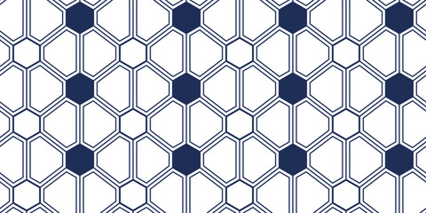 Poster - Football seamless pattern texture. Simple football and black and white hexagon pattern.
