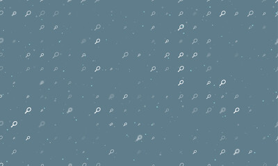 Poster - Seamless background pattern of evenly spaced white tennis symbols of different sizes and opacity. Vector illustration on blue grey background with stars