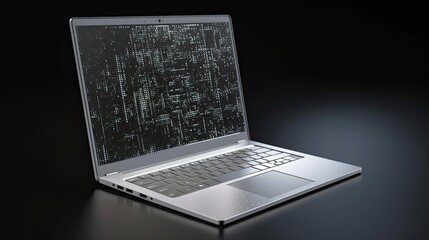 Poster - Laptop blank screen mockup with realistic textures and lighting, 3D model of laptop screen