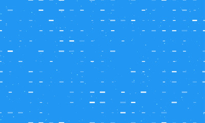 Poster - Seamless background pattern of evenly spaced white minus symbols of different sizes and opacity. Vector illustration on blue background with stars