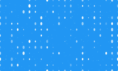 Poster - Seamless background pattern of evenly spaced white ellipse symbols of different sizes and opacity. Vector illustration on blue background with stars