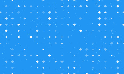 Poster - Seamless background pattern of evenly spaced white rhombus symbols of different sizes and opacity. Vector illustration on blue background with stars